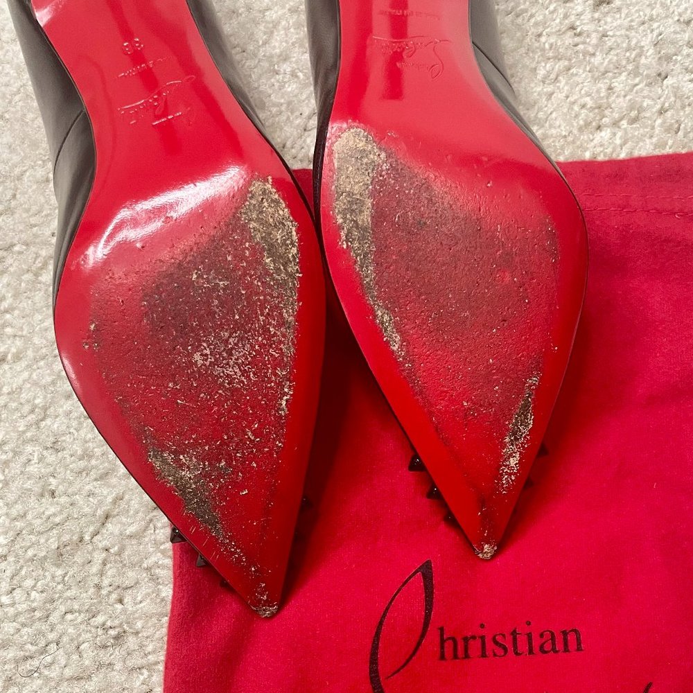 Christian Louboutin Geo Spike Point-Toe Pump, Black - Picture 5 of 5